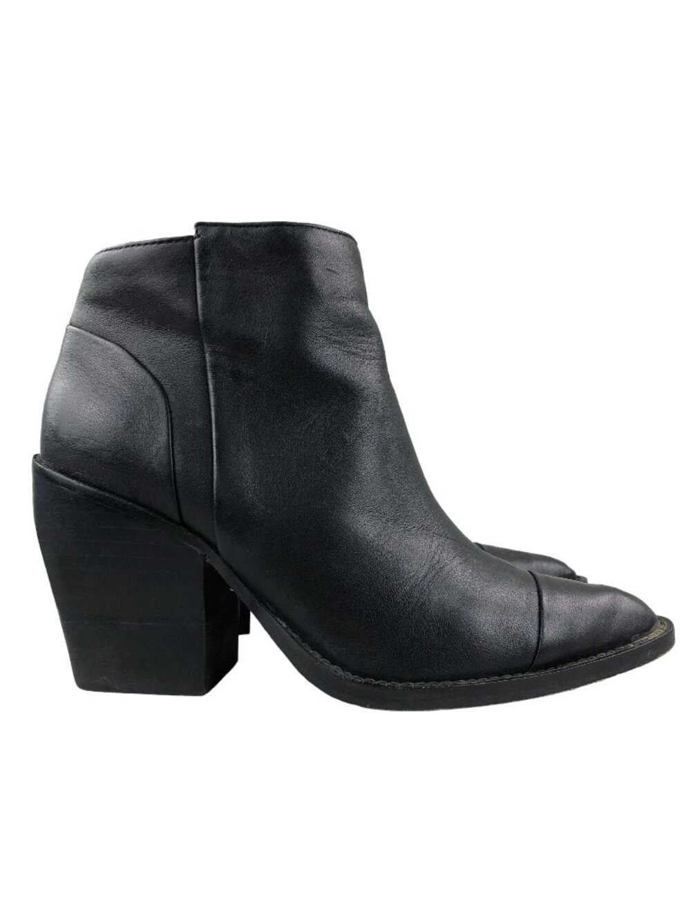 Sole Society Women's Size 6M Maevel Black Leather High Heel Ankle Booties